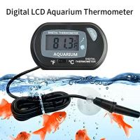 Digital LCD Aquarium Thermometer Waterproof Fish Tank Sensor with Probe Temperature Sensor Measuring Tool with Suction Cup