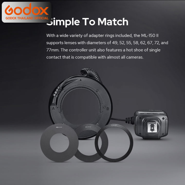 godox-flash-ml-150-ii-macro-ring-flash-manual-gn12-aa-battery-รับประกันศูนย์-godox-thailand-3ปี-ml150-ii