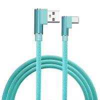 สายชาร์จ Type-C พร้อมใช้งานสะดวกข้อศอกคู่สำหรับสายแล็ปท็อป 90องศา Fast Charging Mobile Cable Usb C