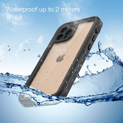 「16- digits」 IP68เต็มปิดผนึกกรณีใต้น้ำสำหรับ iphone iPhone 13 12 Pro Max กรณีกันน้ำกันกระแทกดำน้ำปกคลุมสำหรับ IP Hone 12มินิ C Oque