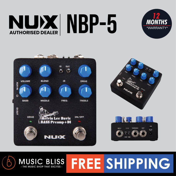 NUX NBP-5 Melvin Lee Davis Bass Preamp + DI (NBP5 / NBP 5) | Lazada