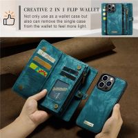 Wallet Luxury Zipper Leather Case For iPhone 14 13 12 Pro Max 11 SE 2020 X XR XS Max 8 Plus Credit Card Slot Leather Phone Case