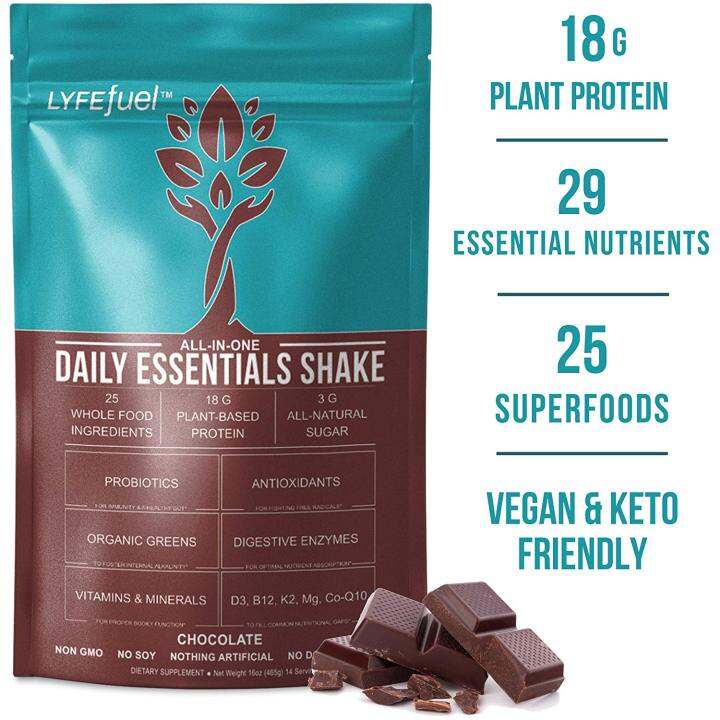LYFE FUEL Meal Replacement Shake Keto, Vegan & Gluten Free Plant