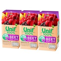 ❗❗ถูกเวอร์❗❗ (แพ็ค 3) Unif 100% น้ำผักและผลไม้รวมจากน้ำผลไม้เข้มข้น  (แครรอท / บีทรูท / ผักผลไม้รวม) 200 มล.  RT1.13410❗❗พร้อมส่ง ของอยู่ไทย❗❗
