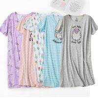 〖Gesh department store〗Brand Designer Homewear Women Casual Cartoon Nightgown Ladies Cotton Nightdress Female Round Collar High Quality Sleep Dress