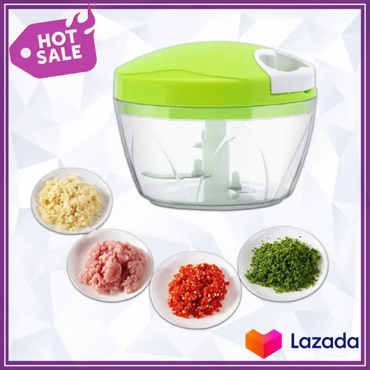 Nicer Dicer Plus Manual Food Chopper Hand Held Compact & Powerful