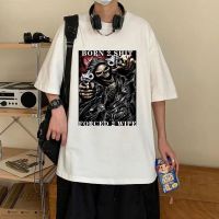 Anime The Born To Forced To Wipe T Shirt Harajuku Punk Gothic T-Shirt Oversized Retro Tee Shirt Men Short Sleeve Tops S-4XL-5XL-6XL