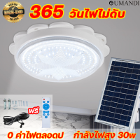 365 วันไฟไม่ดับ 0 ค่าไฟตลอดป OUMANDI โคมไฟเพดาน LED กำลังไฟสูง 30w ไฟเพดาน กันฝุ่นกันยุง แถมแผงโซลาร์เซลล โคมไฟเพดานโซลา โคมไฟพลังงานแสงอาทิตย์ ไฟเพดานบ้า ไฟเพดานบ้าน ไฟเพดานโซลาเซล โคมไฟเพดานกลม ไฟติดเพดาน โคมไฟติดเพดาน ไฟโซล่าเซลล์  โคมไฟโซล่าเซลล์