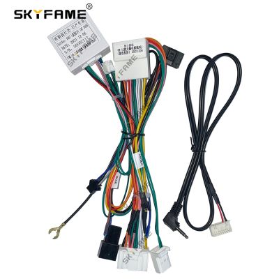 SKYFAME Car 16Pin Stereo Wiring Harness Power Cable With Canbus Box Decoder For Nissan Teana Altima Support Tesla Android