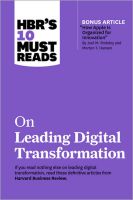 Chulabook(ศูนย์หนังสือจุฬาฯ) |C321หนังสือ 9781647822163 HBRS 10 MUST READS ON LEADING DIGITAL TRANSFORMATION (WITH BONUS ARTICLE "HOW APPLE IS ORGANIZED