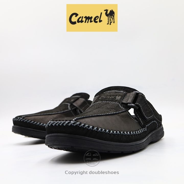 camel-รองเท้าคัทชูเปิดส้น-หนังแท้-หนังลายช้าง-พื้นนุ่ม-เย็บพื้น-รุ่น-cm109-ไซส์-40-45