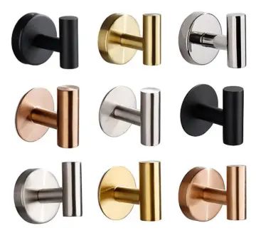 stainless steel hanger hook towel black Self Adhesive shower curtain hooks  Dress Clothes Hanger Aluminium Coat Hook