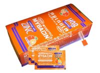 MYBACIN ZINC Orange (รสส้ม) ลดอาการระคายคอ เจ็บคอ ปากเปื่อย 10 เม็ด/ซอง 40 ซอง 1 กล่อง