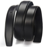 Belts No Buckle 2.4 2.8 3.0 3.5 3.8cm Width Brand Automatic Buckle Black Genuine Leather Mens Belts Body Without Buckle Strap