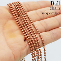 50 Pieces 24 30 Inch Antique Copper Ball Chain 2.4mm 1.5mm Bead Necklace Silver Gold Bronze metal Black for Jewelry Making