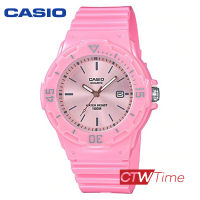 Casio Standard นาฬิกาข้อมือผู้หญิง สายเรซิ่น รุ่น LRW-200H-4E4VDF (เรือนชมพู/หน้าปัดชมพู)