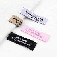 50pcs Handmade With Love Clothes Labels DIY Sewing Clothes Hand Made Sweater Scarf Crafts Decor Labels Tags Sewing Accessories Stickers Labels