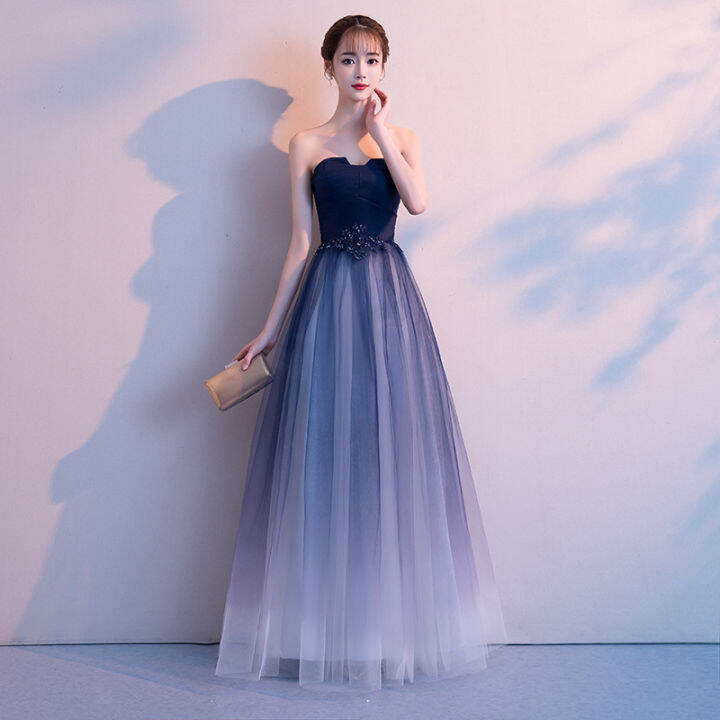 Hong Hu Female Formal Dress 2023 New Evening Elegant Dinner Party Long ...