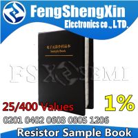 25/400 Values 0201 0402 0603 0805 1206 1% Resistors SMD SMT Chip Resistor Assortment Kit 0R-10M Sample Book free shipping