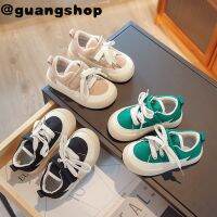 guangshop สไตล์เด็กหญิงและเด็กชายที่เดินทางมาพักผ่อนรองเท้ากีฬา Velcro ลูกไม้ขึ้นนุ่มแต่เพียงผู้เดียวป้องกันการลื่นสบายเด็กรองเท้าผ้าใบ2-12ปี T22N09CC-30