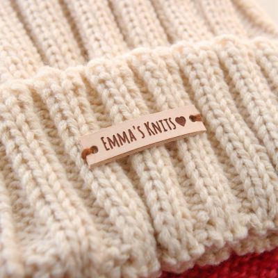 Leather Tags, personalized tags, knit labels, Custom Name, Knitting Tags For Hats , Custom Design,Name Tags, Brand Tag (PB1506)