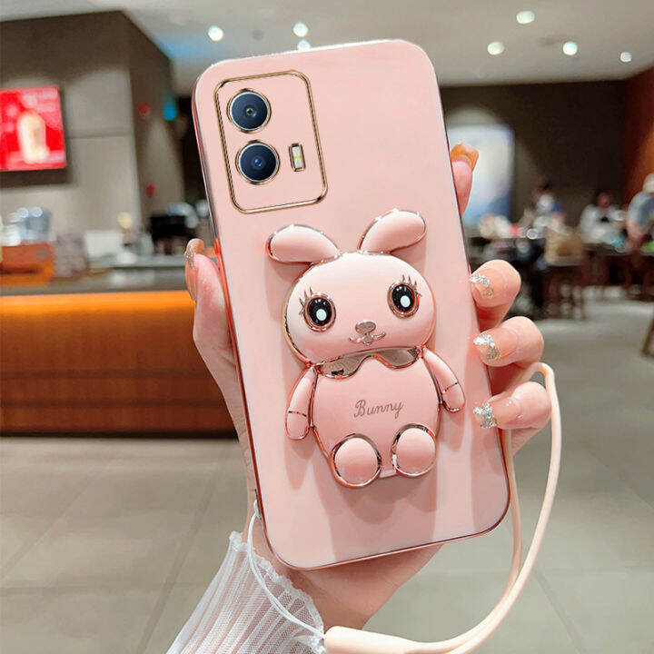 เคสนิ่มสำหรับโทรศัพท์-vivo-iqoo-เคส-u5เคส-vivo-iqoou5การ์ตูนกระต่ายเคสโทรศัพท์โทรศัพท์ซิลิโคนกันกระแทก