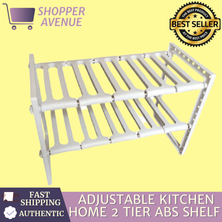 ShopperAve Sale Best Seller High Quality Heavy Duty Adjustable 2 Tier