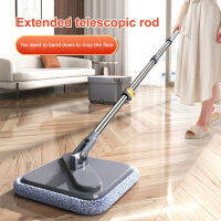 Spinning Mop With Bucket Hands Free Squeeze Mop Auto Breakaway Flat Mop เครื่องมือทำความสะอาดพื้นพร้อมแผ่นไมโครไฟเบอร์ล้างทำความสะอาดได้