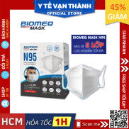 Khẩu Trang 3D N95 Biomeq MASK 5 Lớp Hộp 30 Cái Lọc Bụi PM2.5 Siêu Mịn 95%