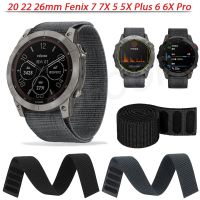 卐☢❡ 26 22 20mm nylonowy pasek do Garmin Fenix 6 6S 6X Pro 7X 7 7S 5 5X 5S Plus Enduro haczyk i pętla Quickfit Watchband akcesoria bransoletka