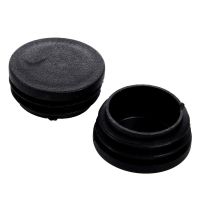 Black Plastic Blanking End Caps 38mm Round Tube Insert Bung 12 Pcs