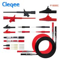 【】 0nlineshopbd Cleqee P1600C/D/E/F โพรบมัลติมิเตอร์แบบเสียบได้ชุดทดสอบตะกั่วชุดหัววัดรถยนต์ตะขอทดสอบเข้ากันได้กับ