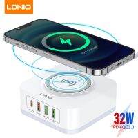 LDNIO 32W Wireless R สำหรับ13 12 11 X Pro Max สำหรับ Samsung Galaxy S21 S20 S10 S9 S8อย่างรวดเร็ว Vivo R