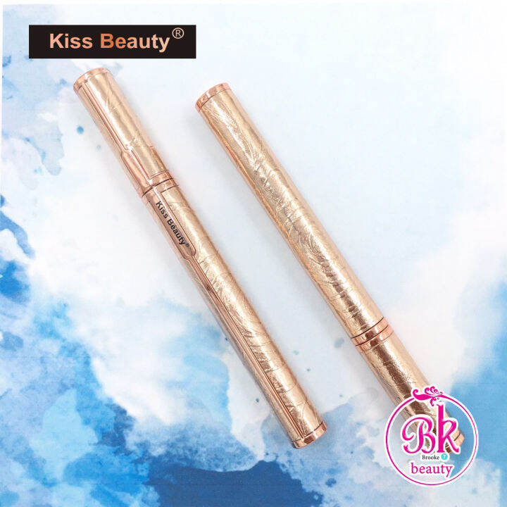 อายไลเนอร์-kiss-beauty-ชนิดน้ำ-เม็ดสีแน่น-ดำสนิท-เขียนไลเนอร์ได้ง่าย-กันน้ำ-กันเหงื่อ-ติดทนนาน-ตลอดทั้งวัน-เครื่องสำอาง