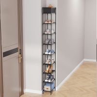 Vertical Shoe Hanger Floor Storage Cabinet Living Room Hallway Space Saving Shelf Storage Organizer Simple Small Shoe Cabinet