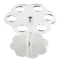 5Pcs 6 Holes Acrylic Ice Cream Cone Stand Holder Transparent