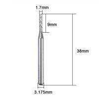 10ชิ้น3.175มิลลิเมตรคาร์ไบด์การบดข้าวโพด Pcb ชุดตัด3.175มิลลิเมตรก้านเครื่อง Pcb สลักตัวตัดปลายดอกสว่านสำหรับโลหะ