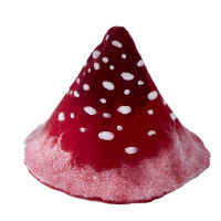 COIOCIOUD Handmade Wool Felt Beret With Mushroom On Top Creative Painter Hat Birthday Gift Red Pot Cap Child Taste