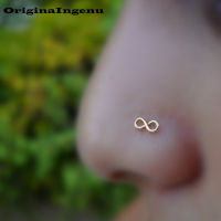 925 Silver Nose Ring Piercing Jewelry Gold Filled Ring Handmade Punk Tiny Stud Jewelry Real Piercing Nose Ring For Women