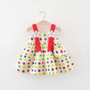Colorful Dots Love Infant Dress Summer New Girls Baby Sling Dress Fashion