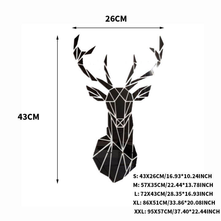 3d-diy-decor-deer-home-living-room-decorative-sticker-wall-acrylic-stickers