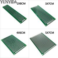 13-01 4 ชิ้น 5x7 4x6 3x7 2x8 ซม. สองด้านทองแดงต้นแบบ pcb Universal Board