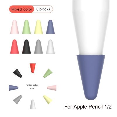 8PCS Cover Tip For Apple iPad Pencil 1st 2nd generation Soft Nib Case For Apple Pencil 2 Touchscreen Stylus Pen Protective Cases