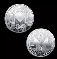 Monero เหรียญ Xmr ชุบทองเงินเหรียญทางกายภาพโลหะ Crypto Xmr เหรียญด้วยเคสพลาสติกเหรียญที่ระลึกสำหรับคอลเลคชั่นศิลปะ