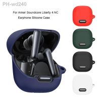 Silicone Carrying Case Anker Soundcore Liberty 4 NC Earphone Portable Scratch Shock Resistant Cover with Carabiner