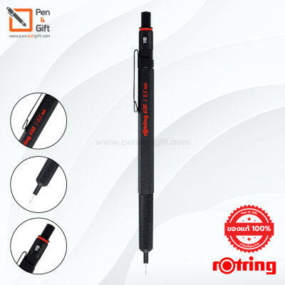 Rotring 600 Mechanical Pencil 0.5 mm Silver , Black  – ดินสอกดเขียนแบบ รอตริ้ง 600 ขนาดหัว 0.5 มม. สีเงิน , สีดำ [penandgift]