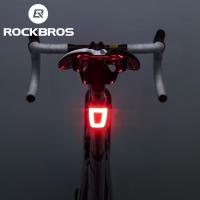 ROCKBROS Cycling Bike Light Waterproof Helmet Taillight Lantern Bicycle LED USB Rechargeable Safety Night Riding Bike Rear Light Medicine  First Aid S