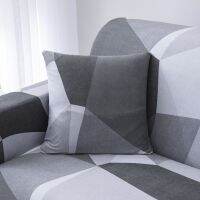 Solid color elastic cushion cover 45x45cm