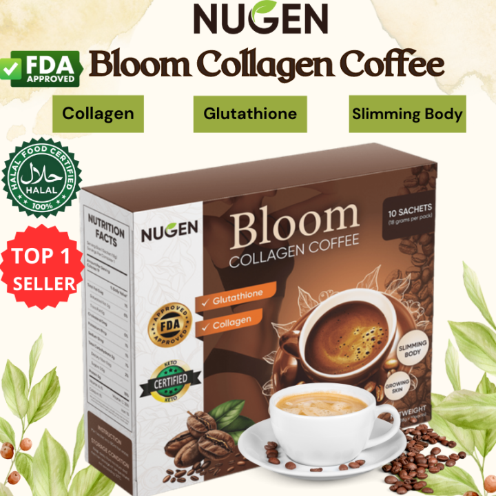 Bloom collagen coffee NUGEN collagen drink slimming coffee organic with glutathione diet coffee