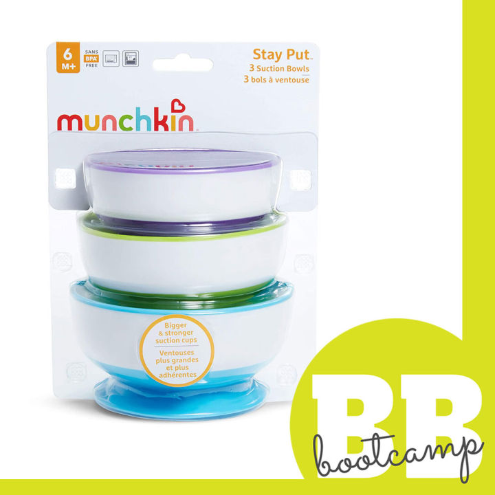 Munchkin Stay Put Suction Bowl 3 Pack